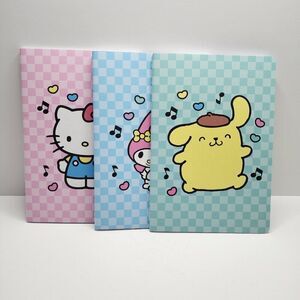 Hello Kitty Set of 3 Notebooks | 80 Lined Pages | My Melody, Pompomurin NEW